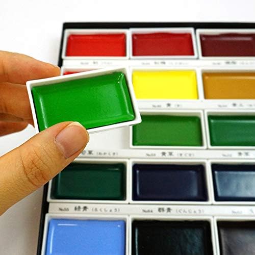 Kuretake MC20/18V Aquarellfarbenset, Wasserfarbe, diverse farben, 2 x 22,2 x 15,2 cm