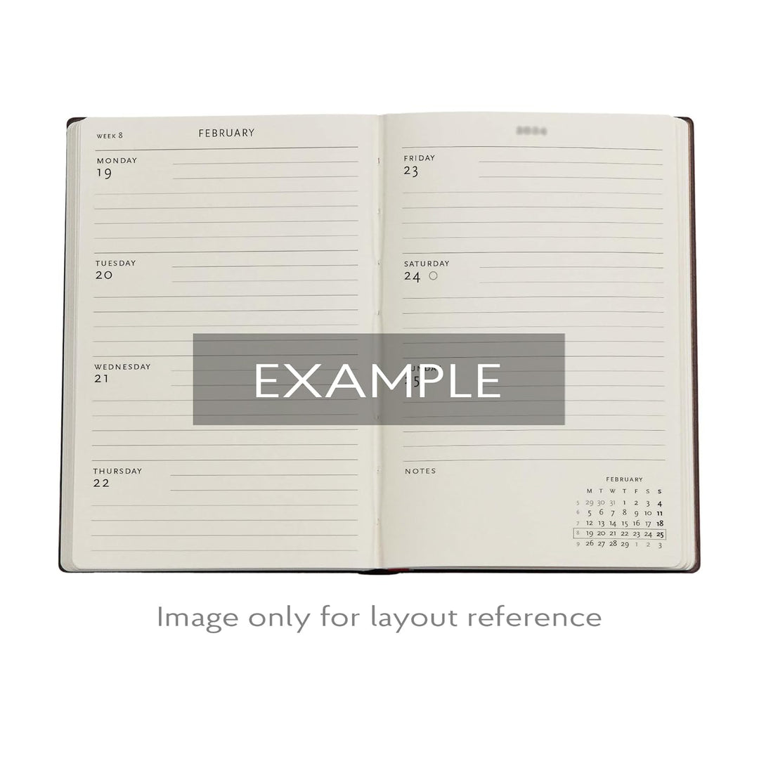 2026 Firebird (Birds of Happiness) Mini 12-month Horizontal Softcover Flexi Dayplanner 2026 (Elastic