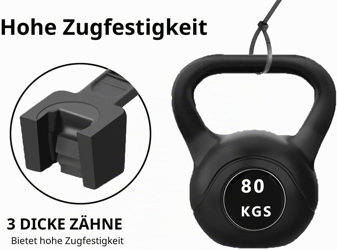 25 Stücks 9x1200mm Zugfestigkeit 80KGS/175LBS Kabelbinder Lang Robuste, UV-beständige Kabelbinder mi