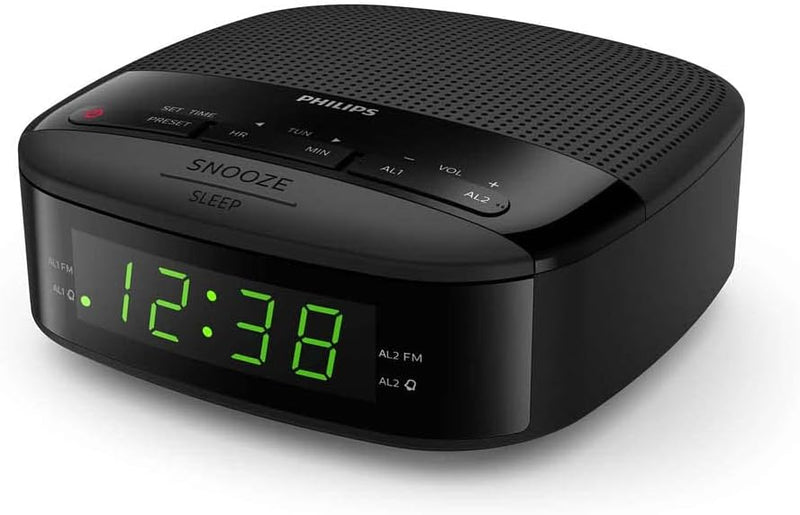 Philips Audio Radiowecker UKW Radio (Doppelter Alarm, Sleep Timer, Kompaktes Design) - TAR3205/12