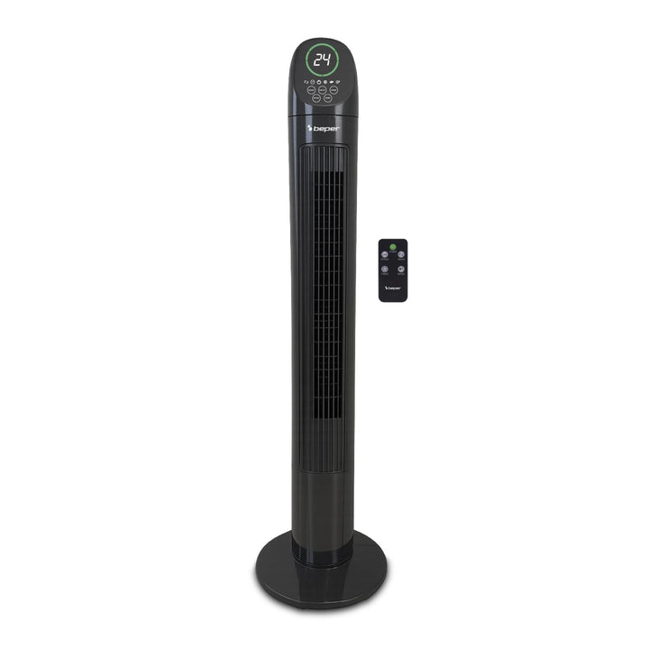 BEPER P206VEN310 Deluxe Digitaler Turmventilator mit Fernbedienung, leiser Turmventilator, 3 Geschwi