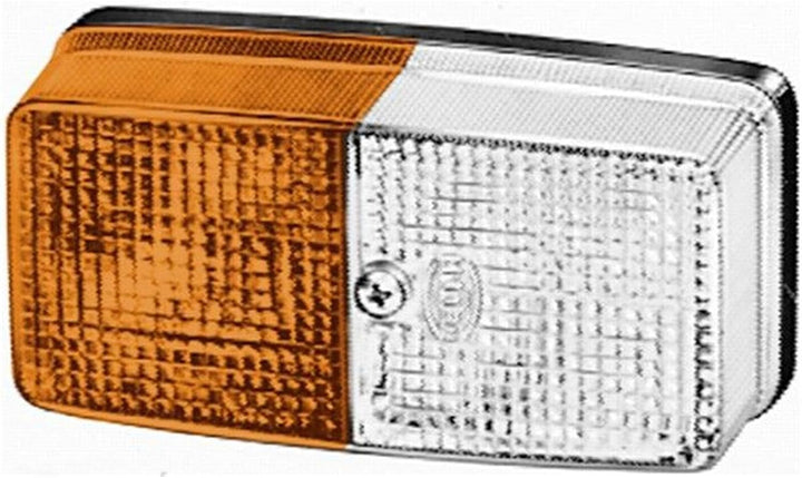 HELLA Blinkleuchte - Halogen - 24V / 12V - Anbau - ECE - Lichtscheibenfarbe: weiss/gelb - Stecker: C