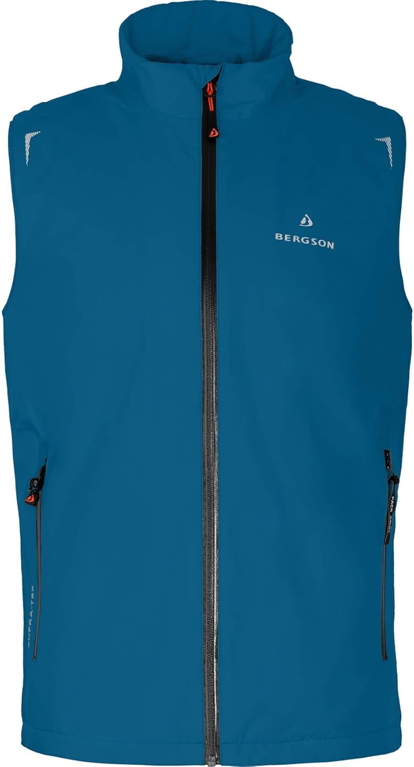 Bergson EGGEN Thermo Weste | Herren Regenweste - leicht wattiert - Regenweste - Fahrradweste - Wande