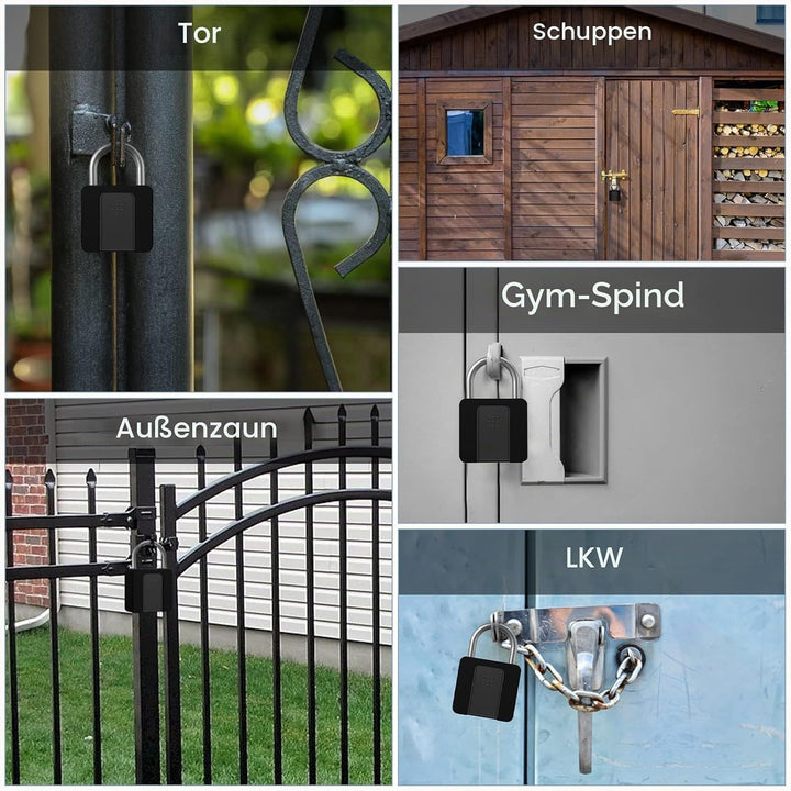 Fingerabdruck Vorhängeschloss, Eseesmart Grosses Smart Lock, Bluetooth Biometrischem Vorhängeschloss