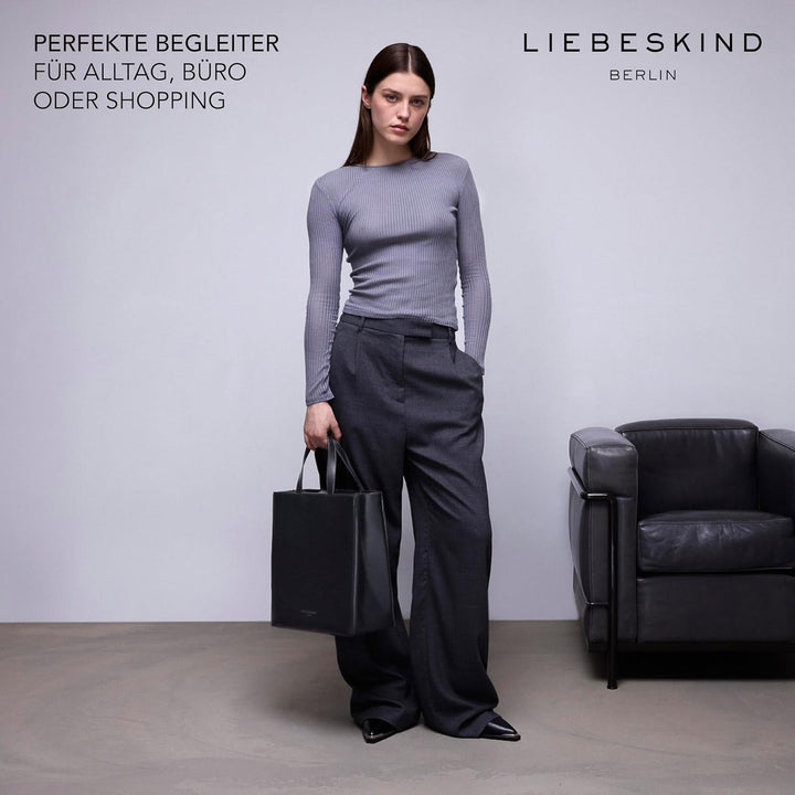 Liebskind Berlin Suede Paperbag Tote M, Medium (HxBxT 34cm x 29cm x 15cm) Dark Mandarine, Dark Manda