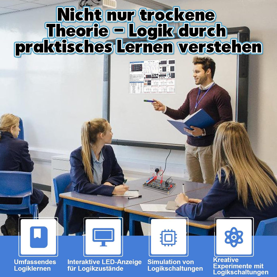 DIY Logikgatter Lötbausatz mit LED Anzeige, BANRIA Elektronik Lötset zum Löten Lernen mit AND OR NOT