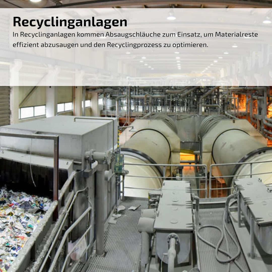 Absaugschlauch 0,4 mm - 120 mm / 5 m transparent für Absauganlage Spiralschlauch schwer entflammbar