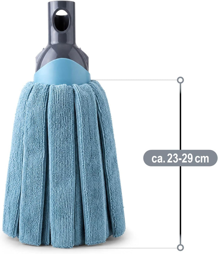 com-four® 2X Mopp Ersatzköpfe Mikrofaser – Wischmopp Ersatz für Bodenwischer – saugfähige und waschb