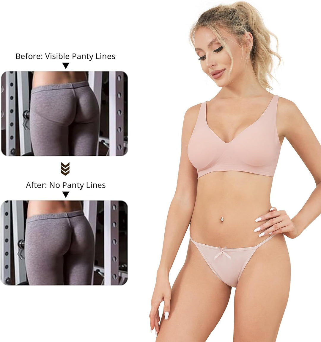 Channo Baumwolle Tanga Set Damen, Unsichtbare Frauen Unterwäsche, Mehrfarbiger, Nicht Abfärbender, A