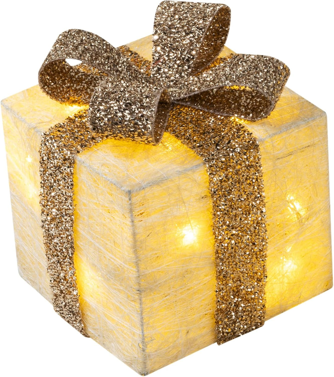 Bambelaa! 3er Led Deko Geschenke Leucht Boxen Timer Weihnachts Dekoration Weihnachtsdeko Beleuchtet