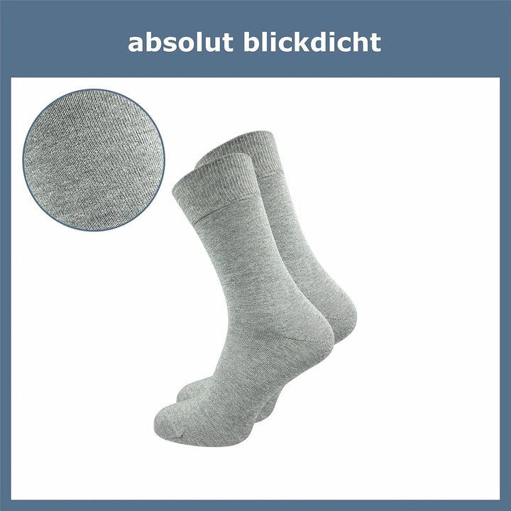Herren Socken aus 100% Baumwolle | Reine Baumwollsocken im 10er-Set | Freizeitsocken ohne Naht mit v