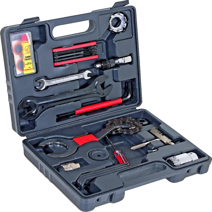 WALTER Fahrrad-Werkzeugkoffer 18- tlg. Fahrrad Werkzeug-Set, hochwertiger Multifunktionskoffer, robu