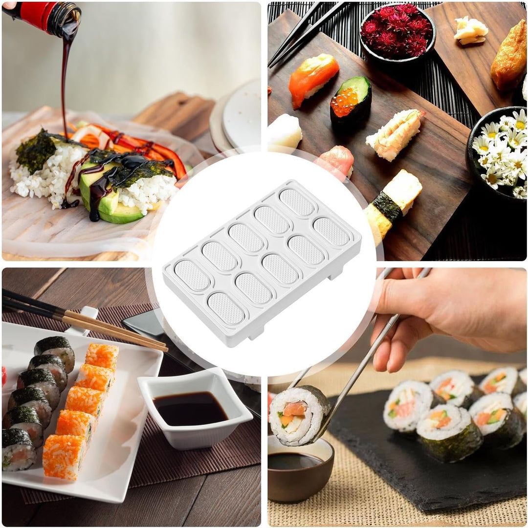 Sushi-Reisform, rechteckige Nigiri-Reiskugelform, 10-in-1 Mini-japanische Onigiri-Sushi-Form, rechte