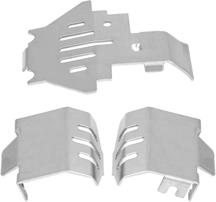 RiToEasysports RC-Chassisplatte, Edelstahl-RC-Chassis-Panzerungsschutzplatten-Unterfahrschutz-Set fü
