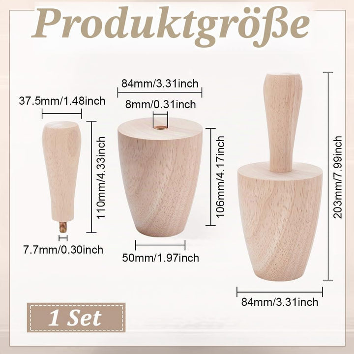 UNICRAFTALE Tassen Töpferformen Töpferformwerkzeug Holz Gebogene Gipsformen Hölzerne Töpferformen Mi