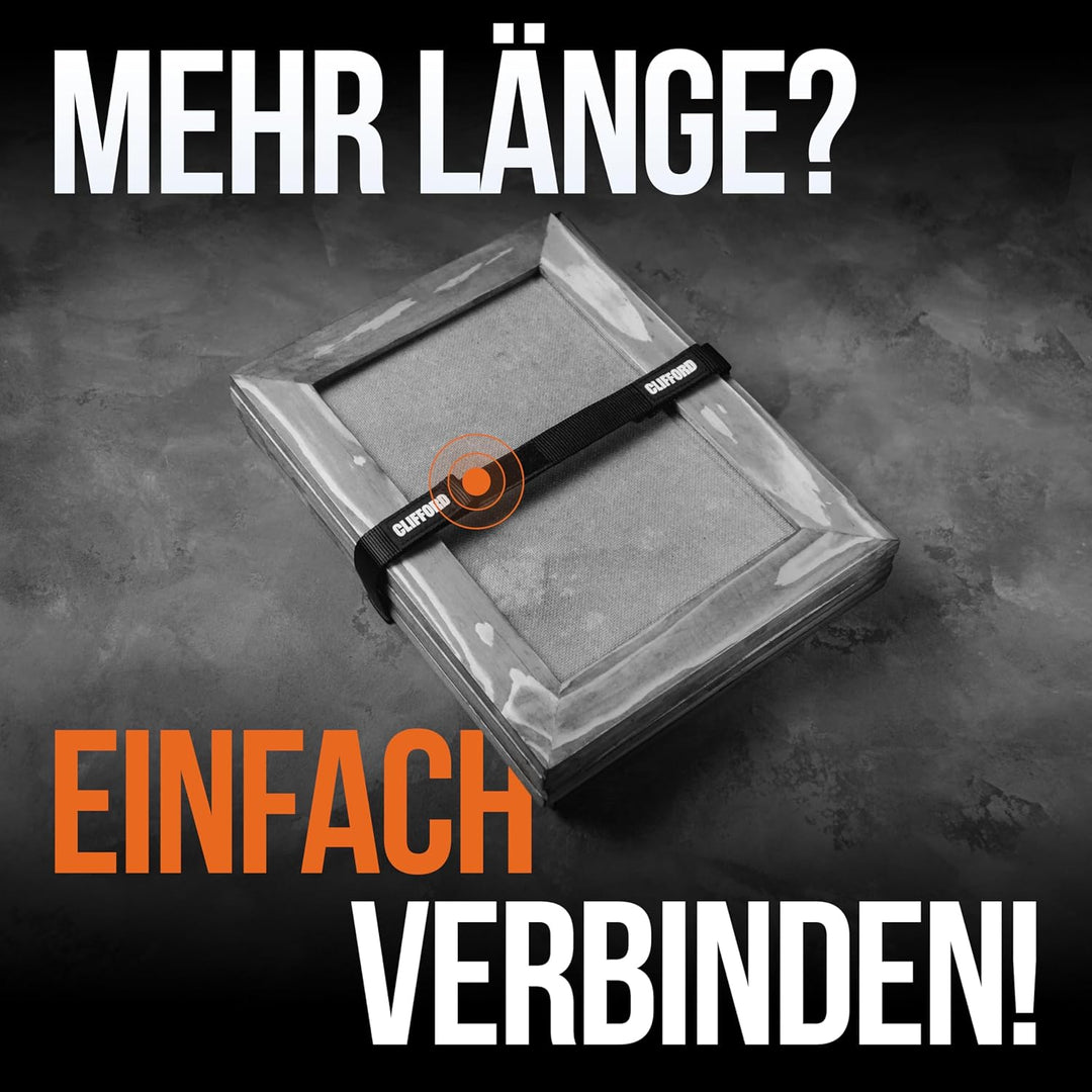 CLIFFORD Mini Klett Spanngurte - Wetterfest und Ultra Stark - Klettverschluss Band für Haushalt, Gar