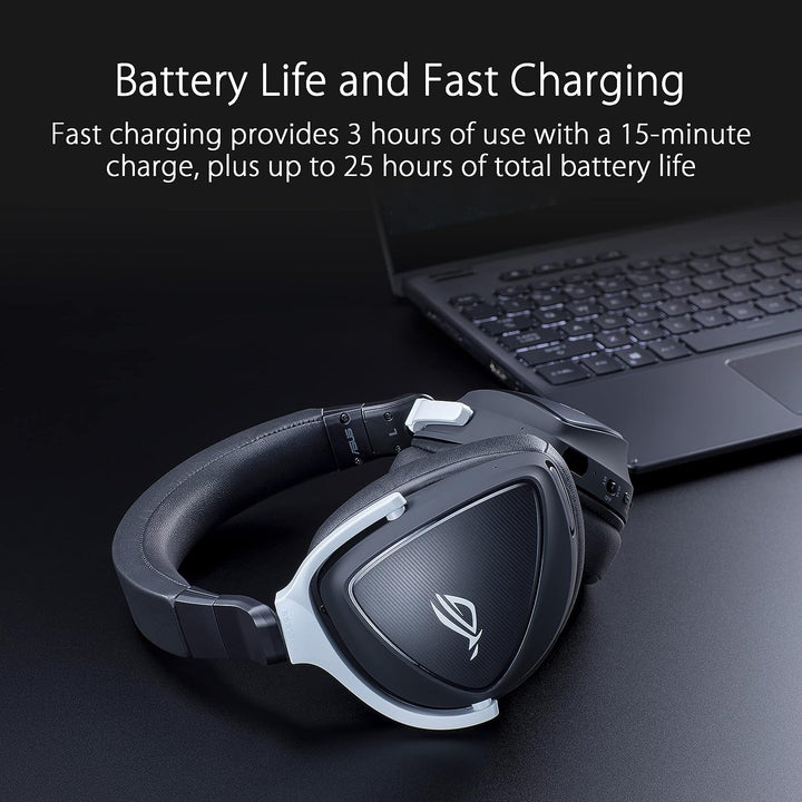 ASUS ROG Delta S Wireless Gaming Headset (drahtlose USB-C 2,4 GHz- und Bluetooth-Verbindungen, 25 St