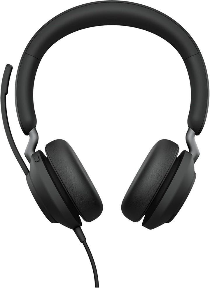 Jabra Evolve2 40 SE - Kabelgebundenes Stereo-Headset mit Geräuschunterdrückung und 3-Mikrofon-Techno