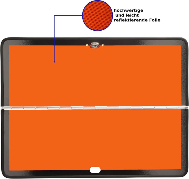 SAMETRUCK ADR Gefahrgut Warntafel Orange horizontal klappbar Warnschild LKW NFZ GGVS 400x300mm