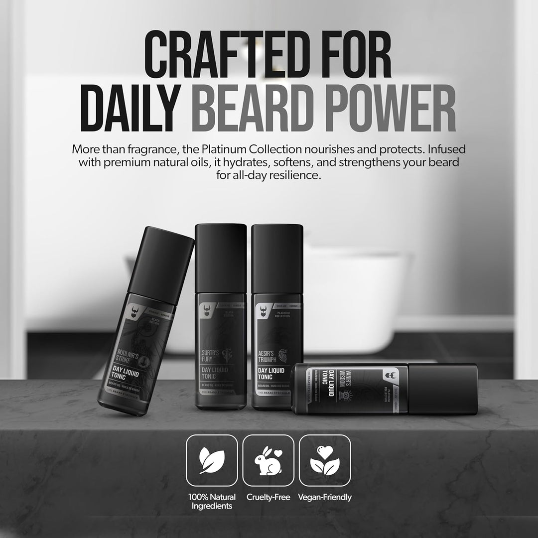 The Beard Struggle Day Liquid Tonic Bartöl für Männer – Platinum Collection (Vanir's Wisdom) – Bartp