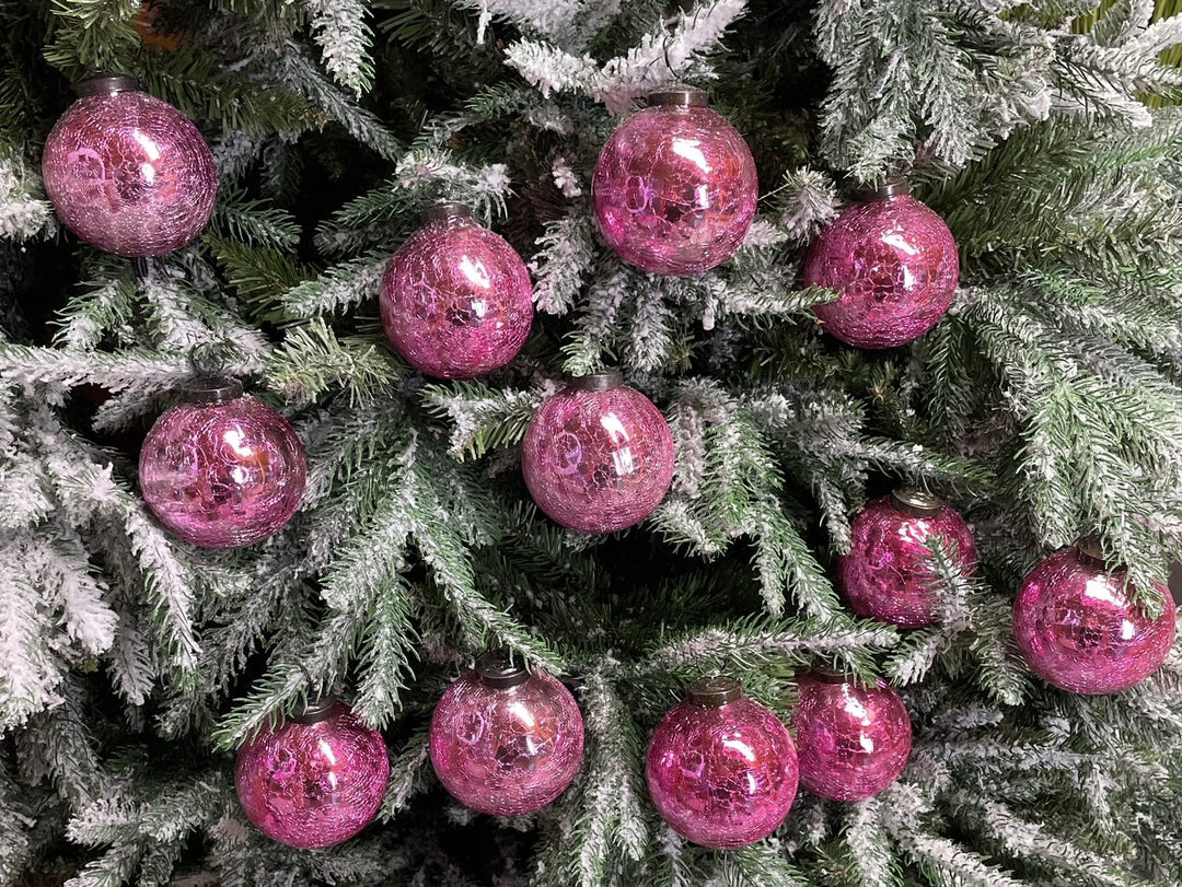 12er Set edle Luxus Glas Weihnachtskugeln Ø 8cm Weihnachtsbaum Kugeln Christbaumkugeln Weihnachts De