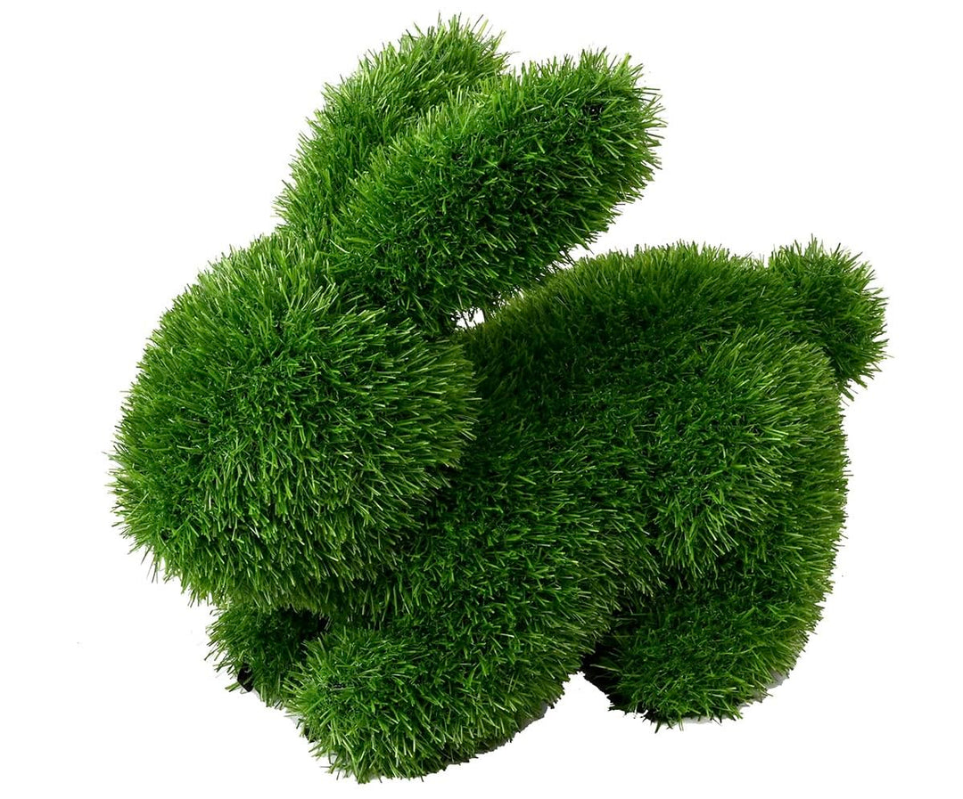 Innovative Kunstwerk Figuren aus Kunstrasen Hase Bär Hund Tier Garten Dekoration Gras Deko (Hase, 35