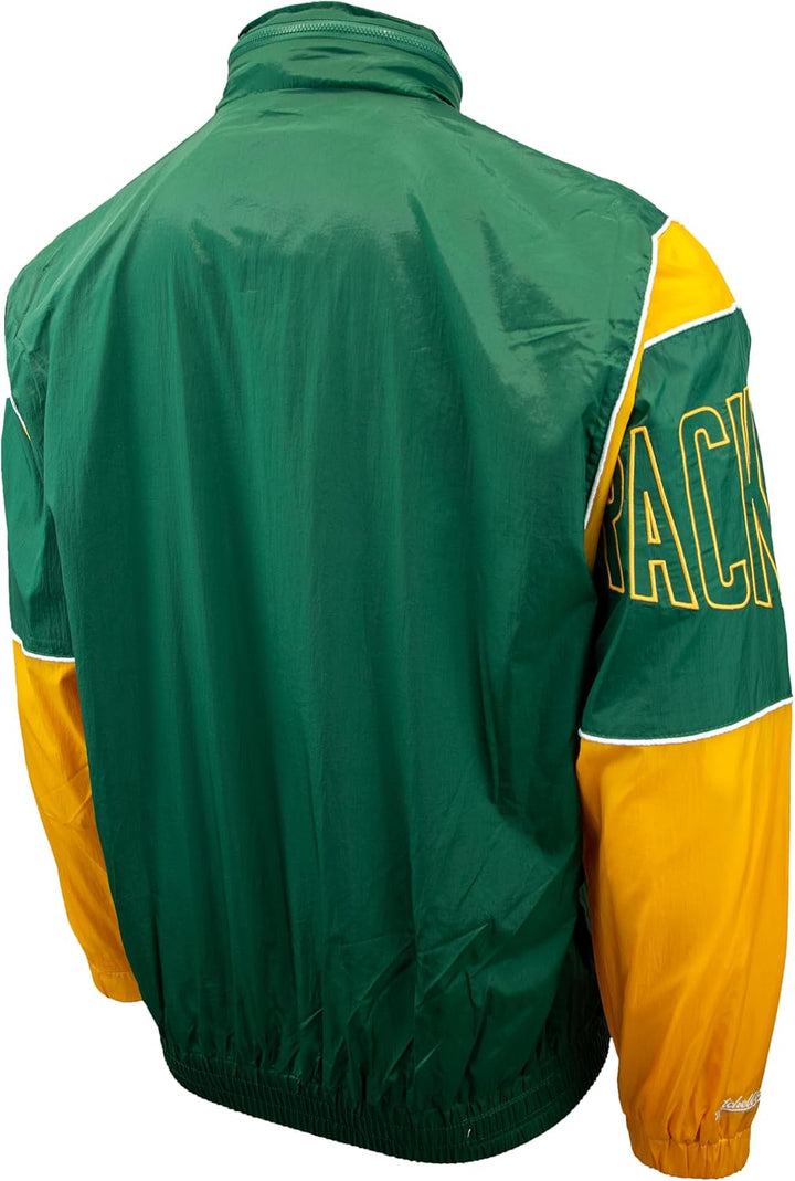 Mitchell &amp; Ness NFL Authentic Sideline Jacke L Green Bay Packers, Dunkelgrün, L Green Bay Packers, D