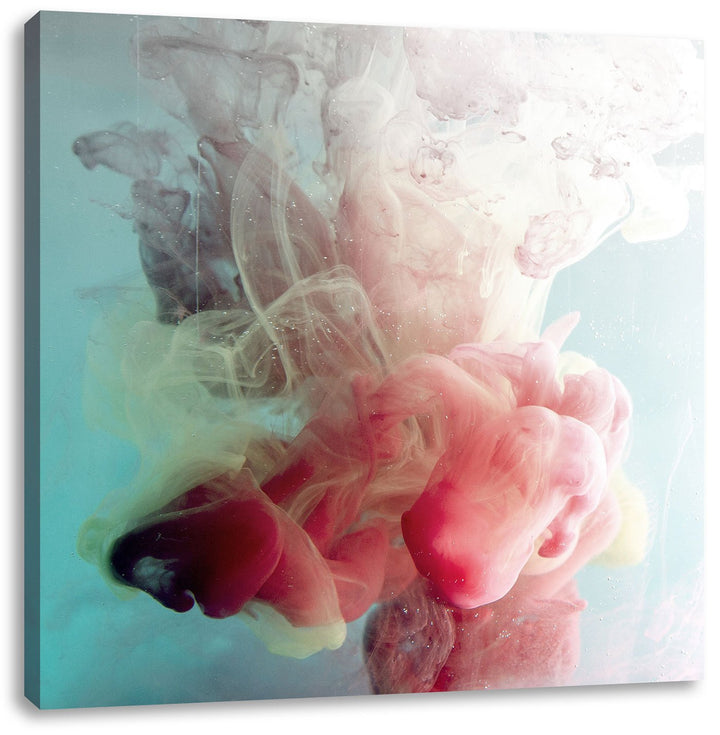 Pixxprint Colorful Smoke als Leinwandbild Quadratisch/Grösse: 70x70 / Wandbild/Kunstdruck/fertig bes