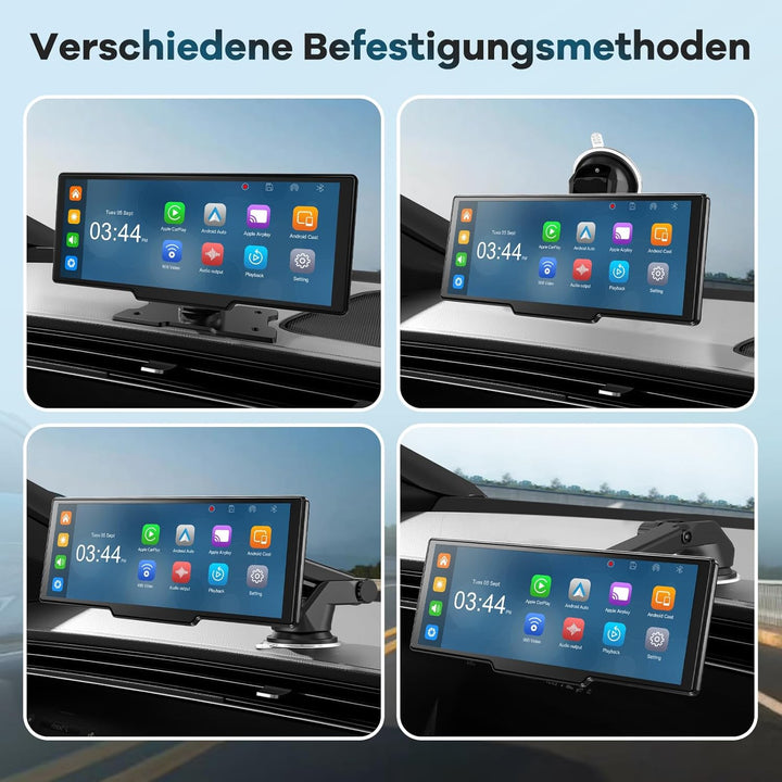11 Zoll für Apple Carplay Display & Android Auto Display: Car Play Display mit GPS Navigation 4K Das