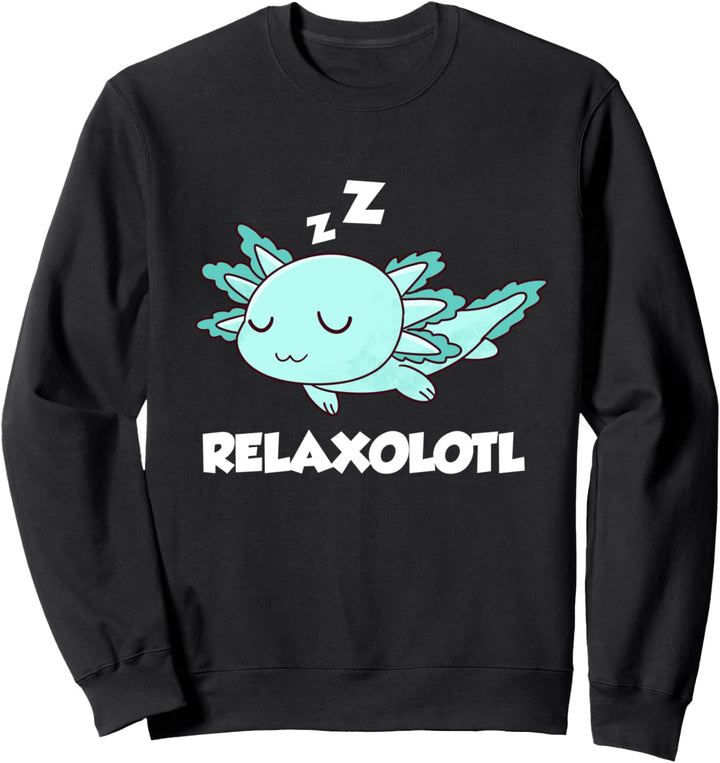 Langschläfer Schlafendes Axolotl Relaxolotl Sweatshirt