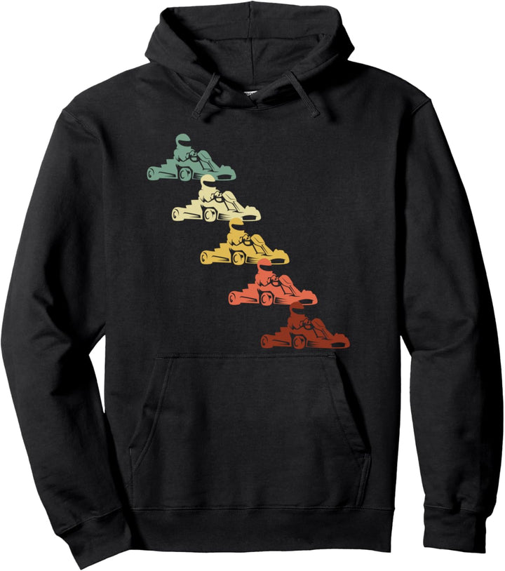 Karting Go Kartbahn Vintage Pullover Hoodie