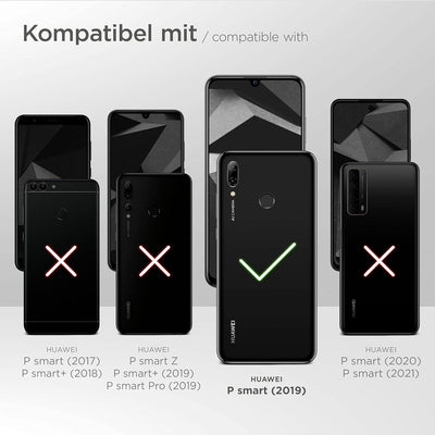 ONEFLOW Handykette 'Twist Strap' kompatibel mit Huawei P smart 2019 Hülle zum Umhängen transparent,