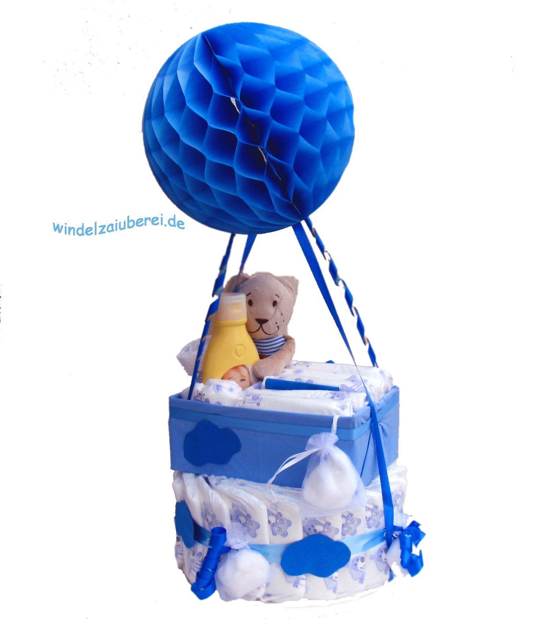 Windeltorte | Ballonfahrer | Geschenk zur Geburt & Taufe