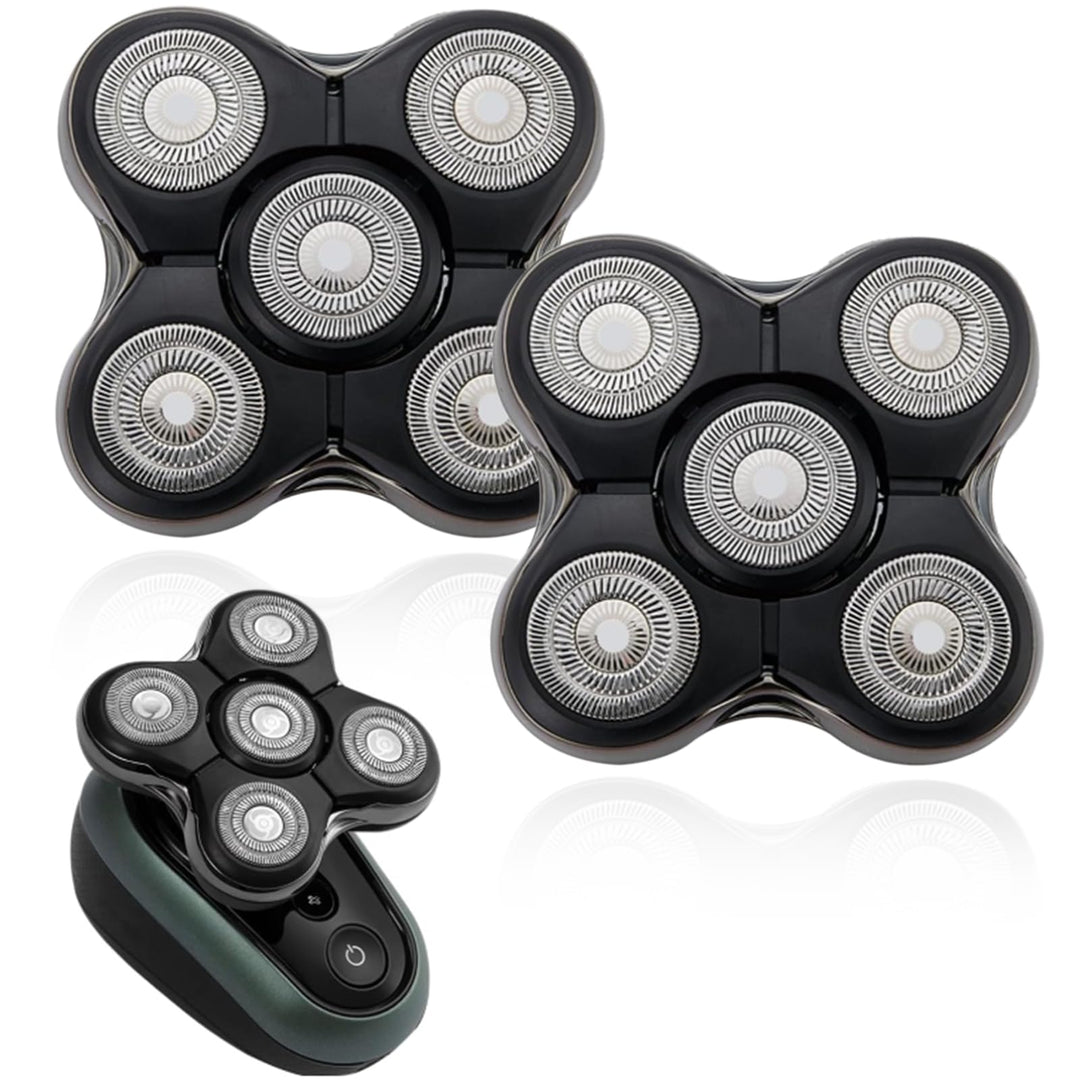 2 Stück Ersatzköpfe für Remington Balder Kopfrasierer XR7000/XR1500/XR1501-5-fach Dual Track Scherkö