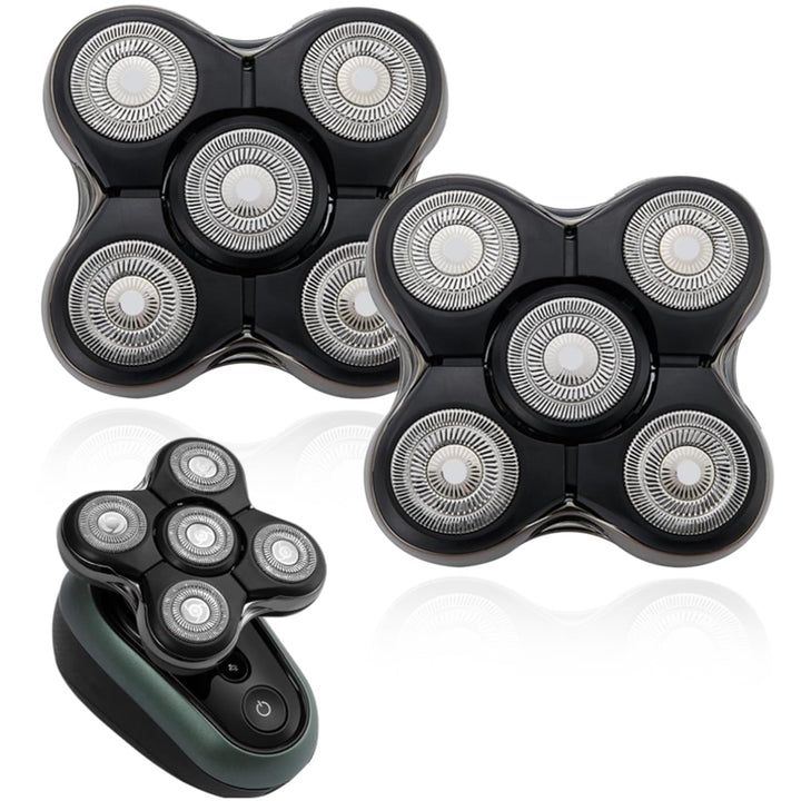 2 Stück Ersatzköpfe für Remington Balder Kopfrasierer XR7000/XR1500/XR1501-5-fach Dual Track Scherkö