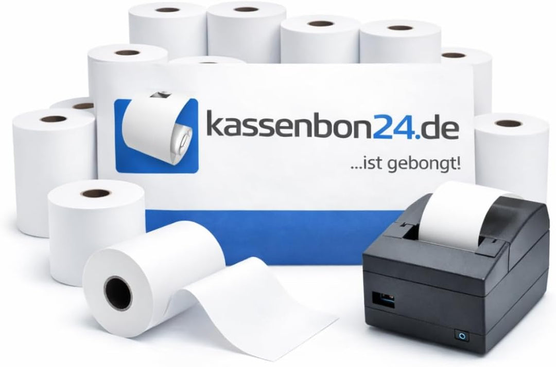 50 Thermorollen 80mm x 80m x 12mm [Ø 80mm] - Thermopapier Bonrolle - 80m lang - 50 Stück