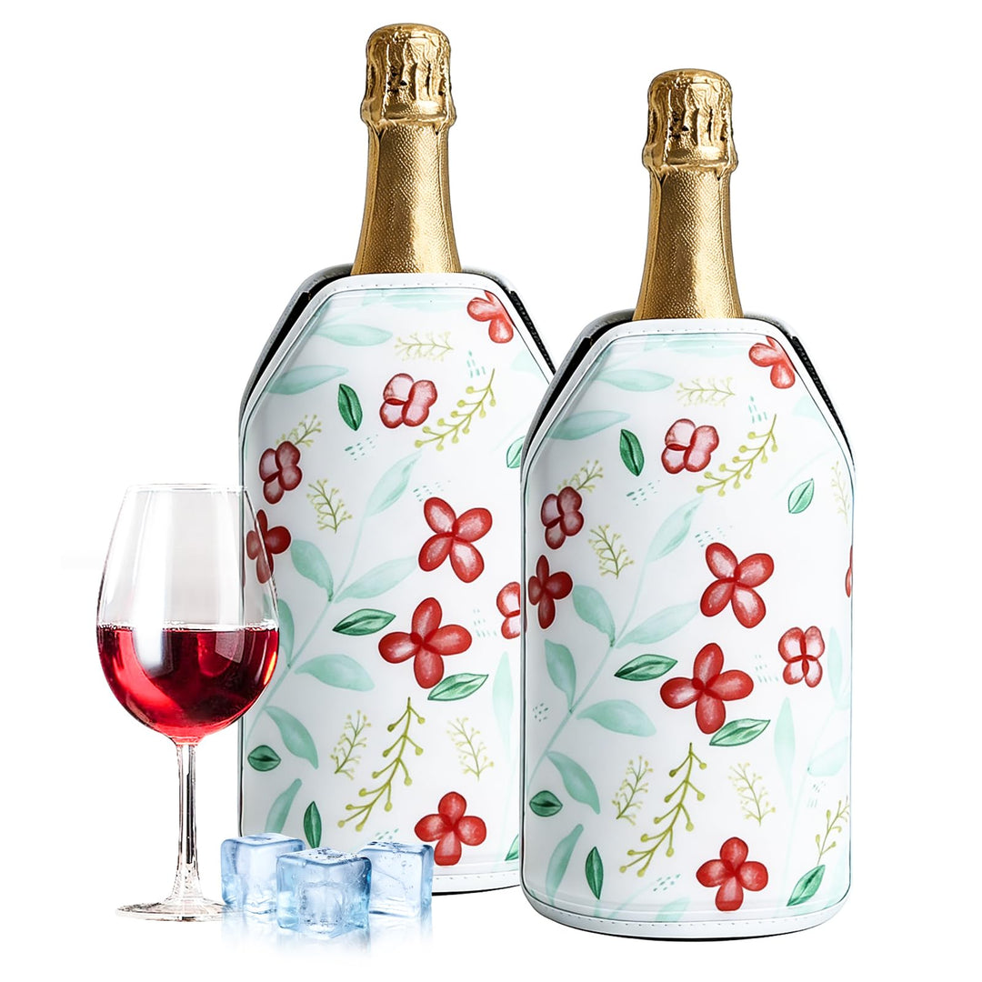 2er Set Weinkühler Manschette, Flaschenkühler Für Wein, Getränkekühler Kühlmanschette Flaschenkühler