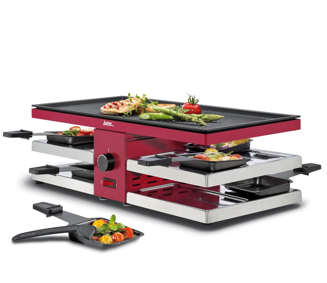 Spring Raclette mit Alugrillplatte-KP3267713001 Raclette mit Alugrillplatte rot one size Raclette Ro