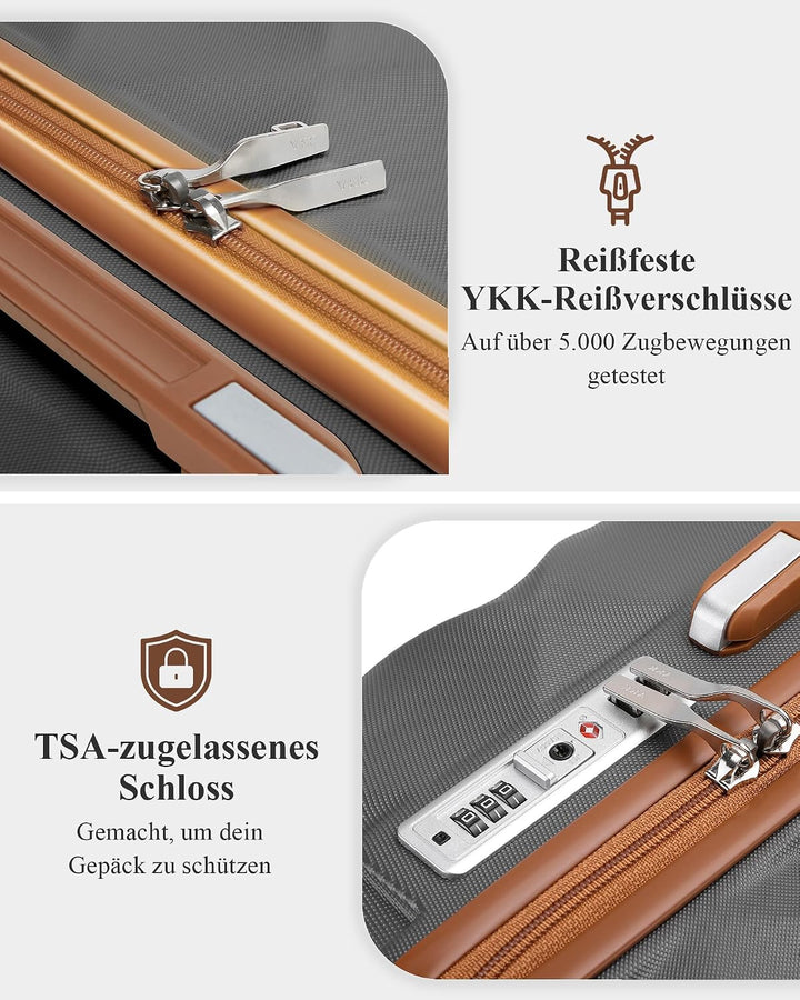 British Traveller Hartschalenkoffer Gross Handgepäck Koffer 73 * 47 * 30cm Reisekoffer Gross Koffer