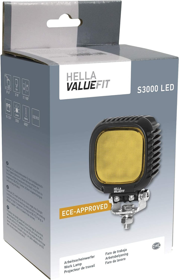 HELLA - LED-Arbeitsscheinwerfer - Valuefit S3000 - 24/12/48V - 1800lm - geschraubt/Anbau - schwenkba