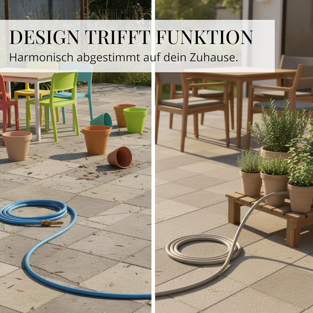 LIVLIG Gartenschlauch 30m, Gartenschlauch 1/2 Zoll Made in Germany, Wasserschlauch 30m aus recycelte