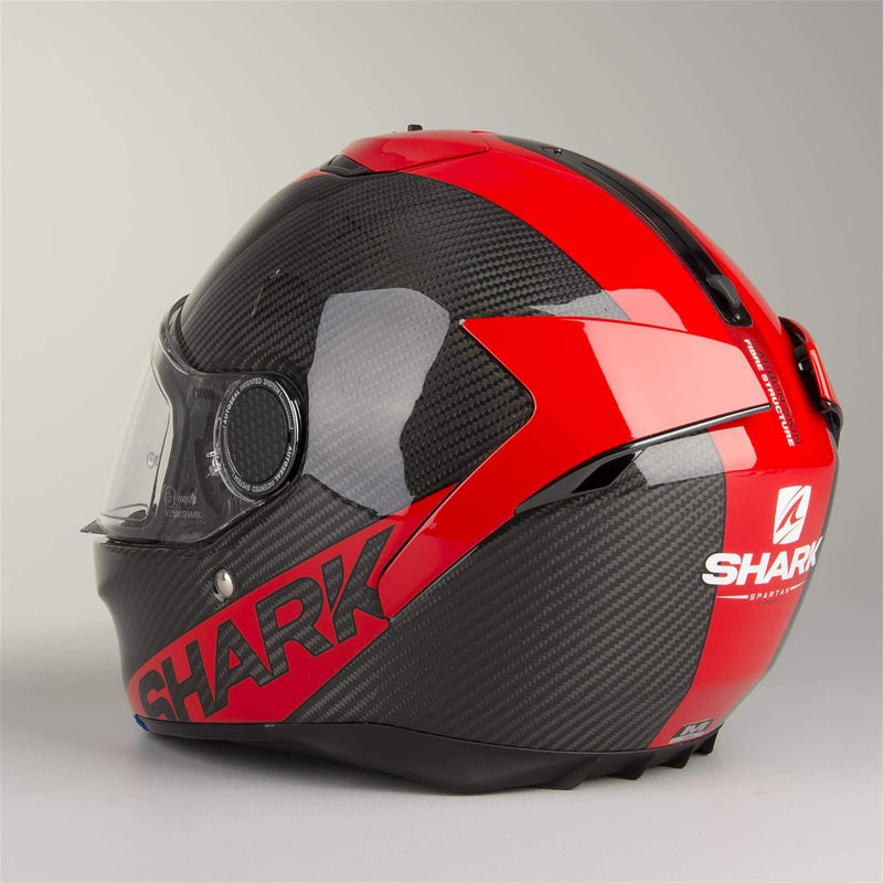 SHARK Motorradhelm Hark Spartan Carbon Skin, Schwarz/Rot, Grösse XS XS Noir/Rouge, XS Noir/Rouge