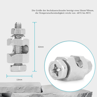 Blitzschutz-Kabelklemme, kleine Standard-Spezifikation 10PCS Kupfer-Blitzschutz-Kabelklemme, Erdungs