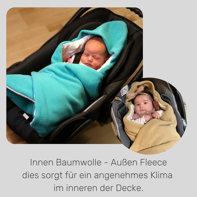 HOBEA-Germany Fusssack Einschlagdecke für die Babyschale Babyschalenfusssack Winter, Farben Winterde