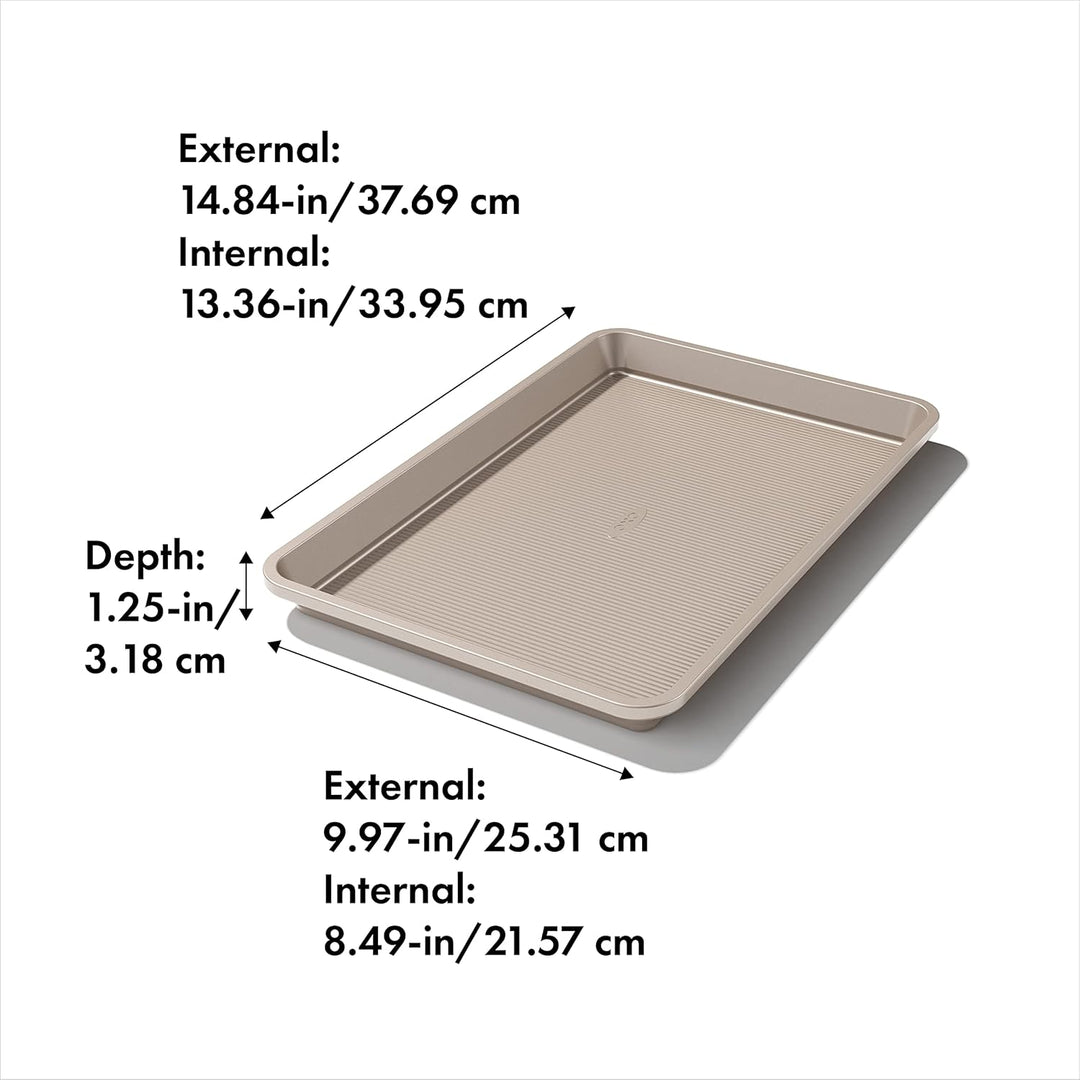 OXO Good Grips Pro Ofen Antihaftbeschichtung Tablett, Gold Ofenblech, Ofenblech