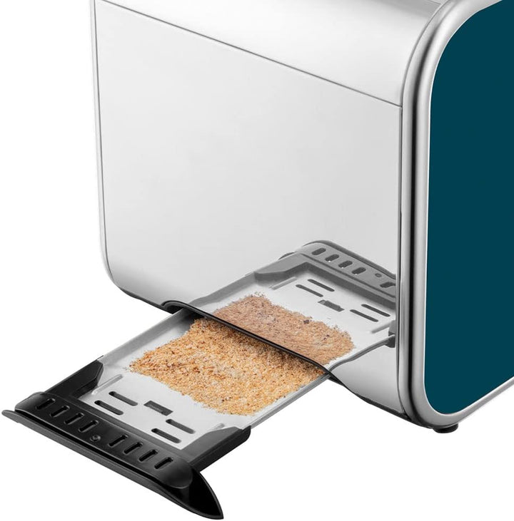 Russell Hobbs Toaster [für 2 Scheiben] Distinctions Edelstahl Ocean Blue (extra breite Toastschlitze