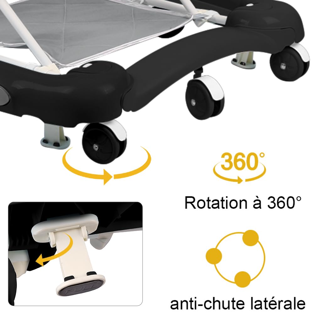 Lauflernhilfe für Babys, mit Spielset und Bodenmatte, robust, faltbar, mit 5 verstellbaren Positione