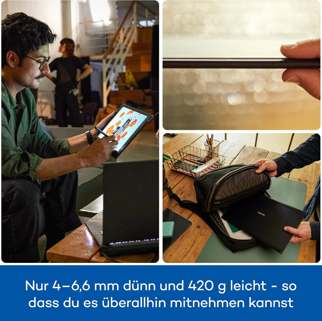 Wacom Movink 13 OLED Pen Display – Ultraschlanker (≈ 4 mm) & 420 g leichter Zeichenmonitor mit Pro P