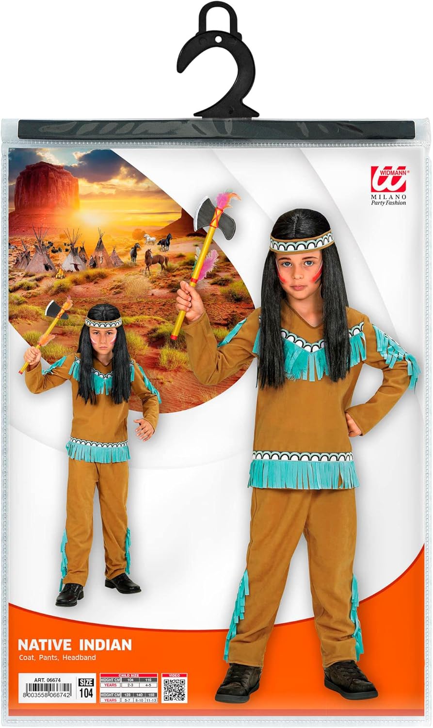 "INDIAN" (coat, pants, headband) - (140 cm / 8-10 Years), 140