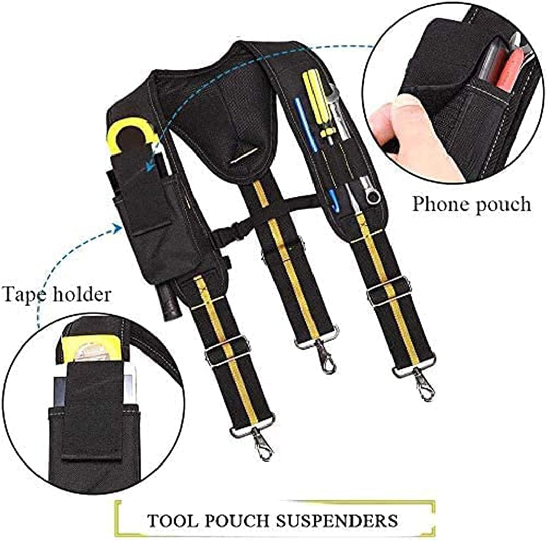 Gonnely Werkzeuggürtel Hosenträger,Hochleistungs Arbeits Hosenträger Verstellbare Träger mit Vequeme